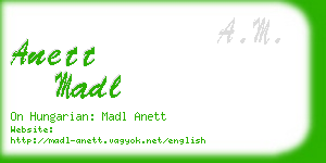 anett madl business card